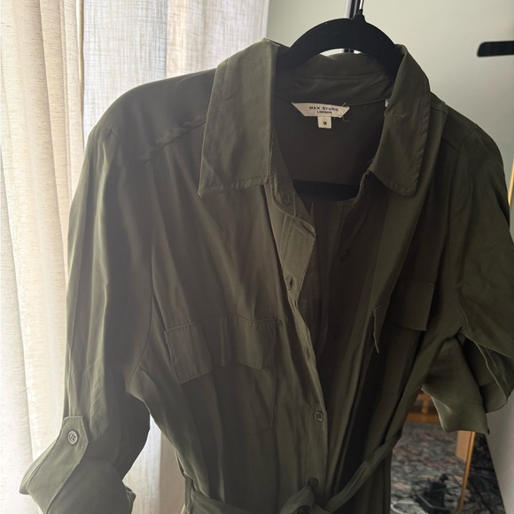 Max Studio Dark Green Midi Dress - Picture 3 of 5